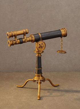 铁艺复古望LKV远道放映机样板房客厅玄关软装饰意品摆镜件创工艺