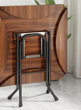 折叠桌餐桌家用可折叠简易正圆子4人桌8方小户型可折叠形吃饭JEC