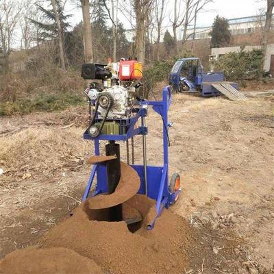 艾立克植树造林打坑机加螺DVQ旋钻头的挖机坑手提厚汽油打眼机