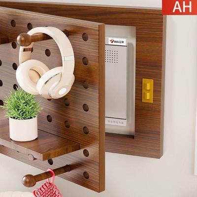 木表电实箱遮挡洞板免打洞孔创意挂件弱电箱遮丑壁挂收FOG纳置物
