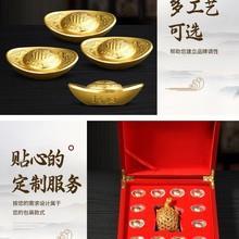 甲一金方龟装金元宝木盒套财神招财铜钱龟011金属工富艺品摆件