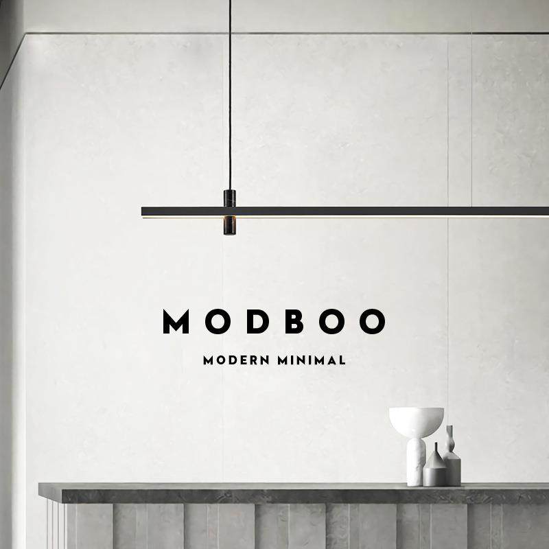 新款极长条餐厅吊灯公大理石全几何设计感吧台铜办调光现代意ML20