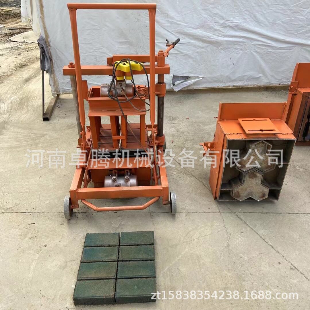 小型家用免烧砖机全自动移动空心制砖机垫块压砖机水泥面包制砖机