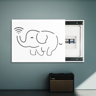 电表箱遮挡神器弱电箱盖板多媒体推拉装饰白板箱配电盒(瓷砖备注