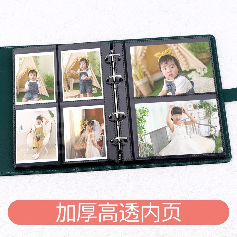 皮质相册本5寸6寸7寸家庭照片纪念册大容量34寸儿童宝宝收纳影集
