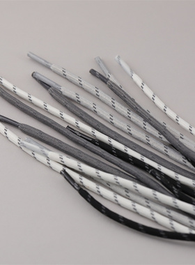 前田鞋带适配卡特户外运动鞋带圆形鞋绳白色灰色黑色反光休闲系带