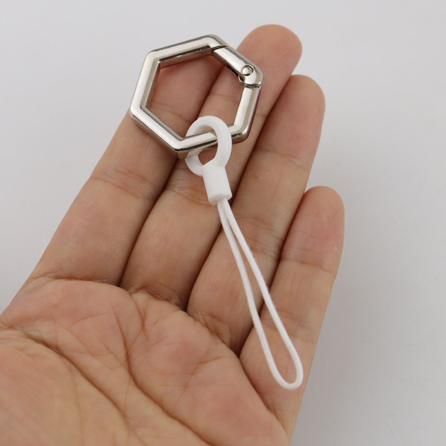 简约六边形钥匙扣金属挂件DIY包包挂饰防丢绳指环扣U盘挂绳手机绳,服饰配件/皮带/帽子/围巾,钥匙扣,淘宝优惠券,粉丝福利购,淘宝优惠卷