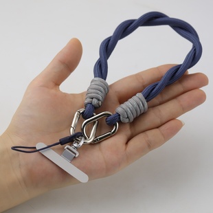 手工编织手机手腕绳带夹片防丢便携可拆卸钥匙扣挂件绳水杯手提绳