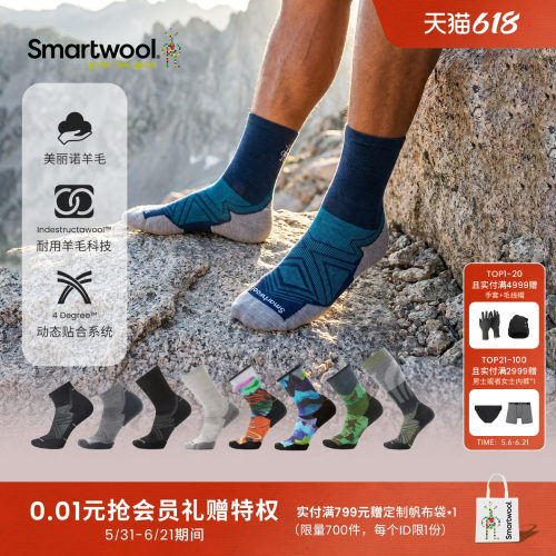Smartwool区域轻量减震短筒袜
