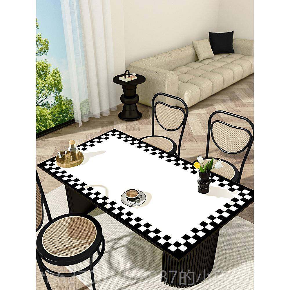 高档防台餐桌垫桌布免洗水烫防油防轻奢高级感茶几垫隔热布桌垫定