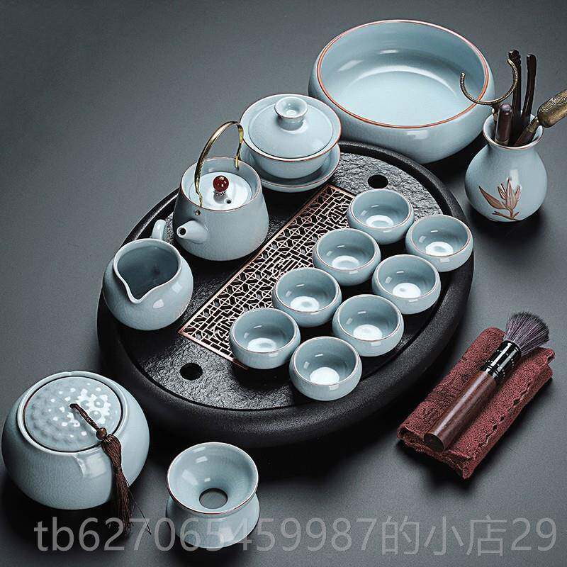 高档225新款0汝窑功夫茶具组功夫茶具