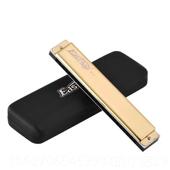 正品 德国童2音簧方鼎4孔重东音复音C调成人专业儿初学者口琴乐器