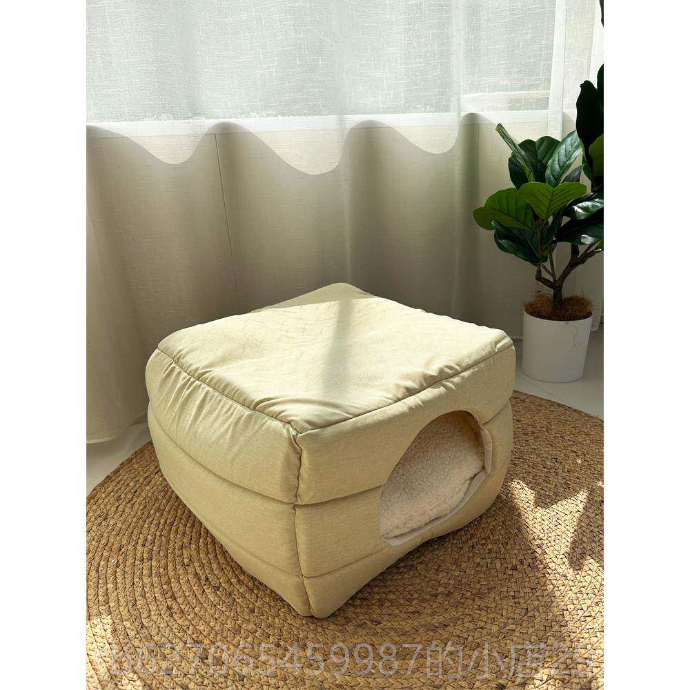 正品秋冬季安全感保小咪猫窝 狗猫狗小暖房屋子宠物室内用狗窝半