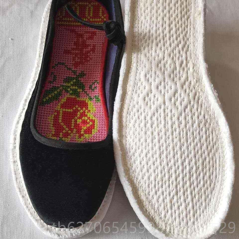 正品云南毛绣妈花妈鞋千层底一字扣口方布鞋头鞋低帮女式土家月子