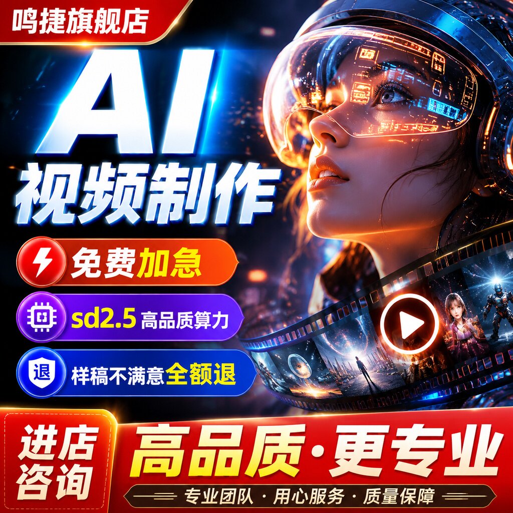AI视频制作生成动画mv企业宣传片定制影视动漫广告拍摄创意接单图片