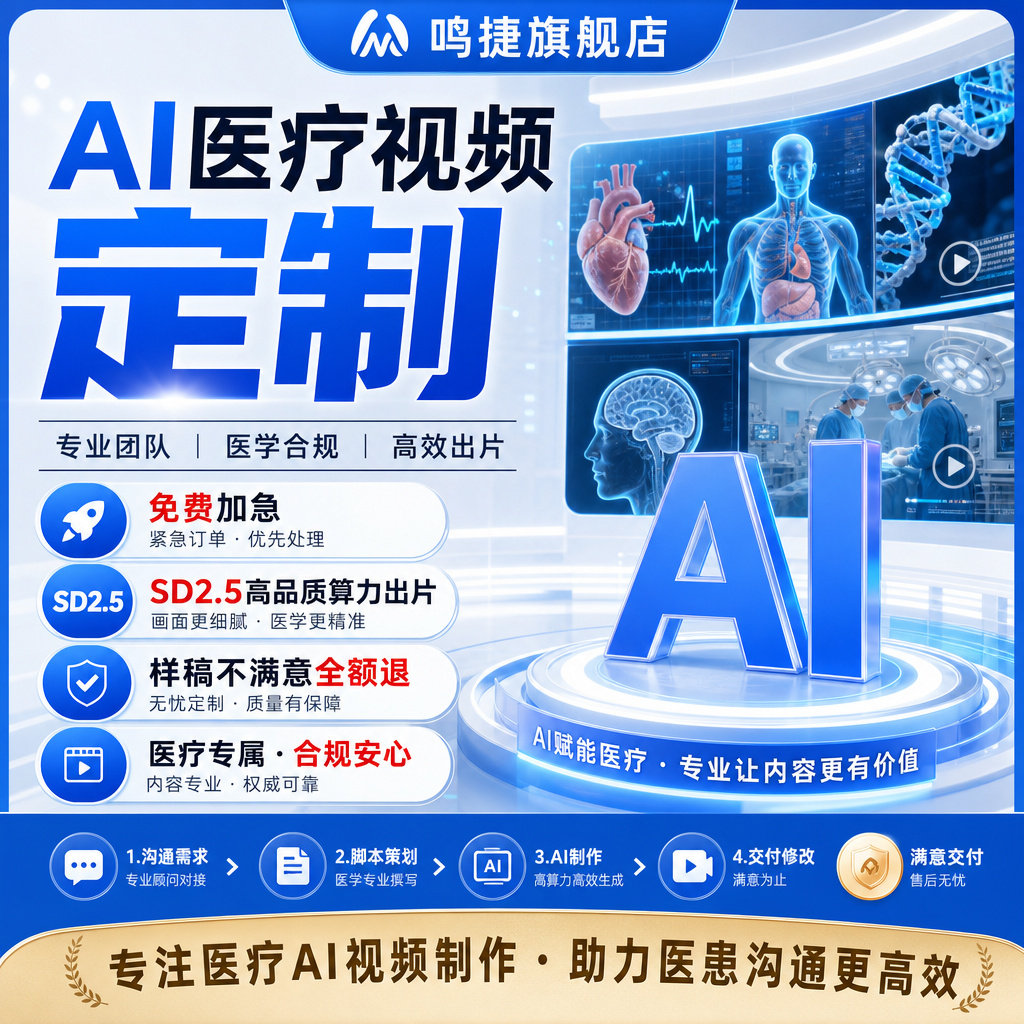 AI医疗视频制作疾病科普药品机制动画患者教育器械操作院内培训图片