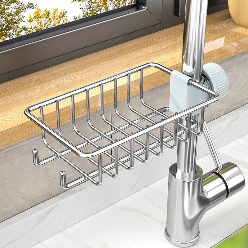 厂家供应水龙头置物架不锈钢水池收纳洗碗沥水架子【清库处理】