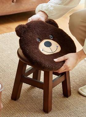 进门UIK口玄关实换鞋木凳穿鞋凳带坐垫办公室茶客厅家用吧台几套