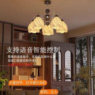 照迎裙摆式中古高级感客715厅吊灯新法中大气主超亮大厅灯卧室式