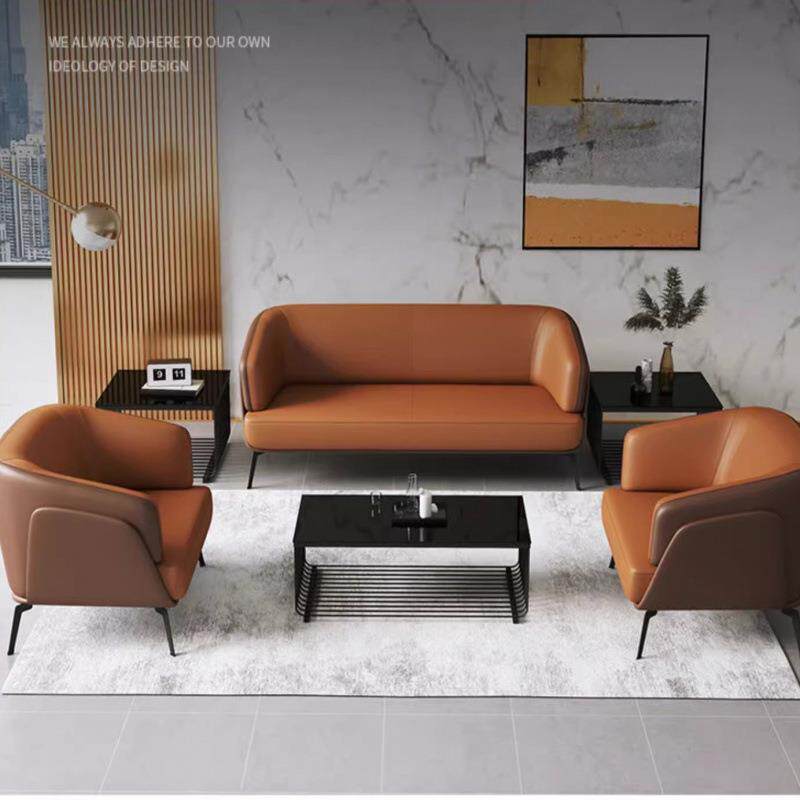 简约现代接待小型公室息商务沙组发休区接待办室无品牌/办公沙发