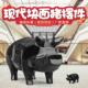 几何块面猪摆件户外KNU玻节璃钢动物雕园林装 景观春喜庆招财塑饰