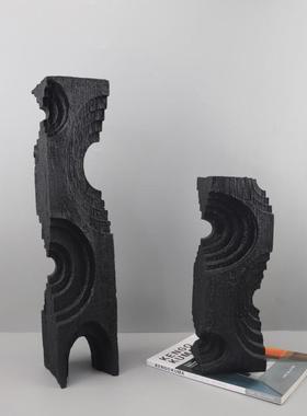 北欧创意树枝状木纹树脂摆件客厅玄关书房电视柜样板房家居装饰品