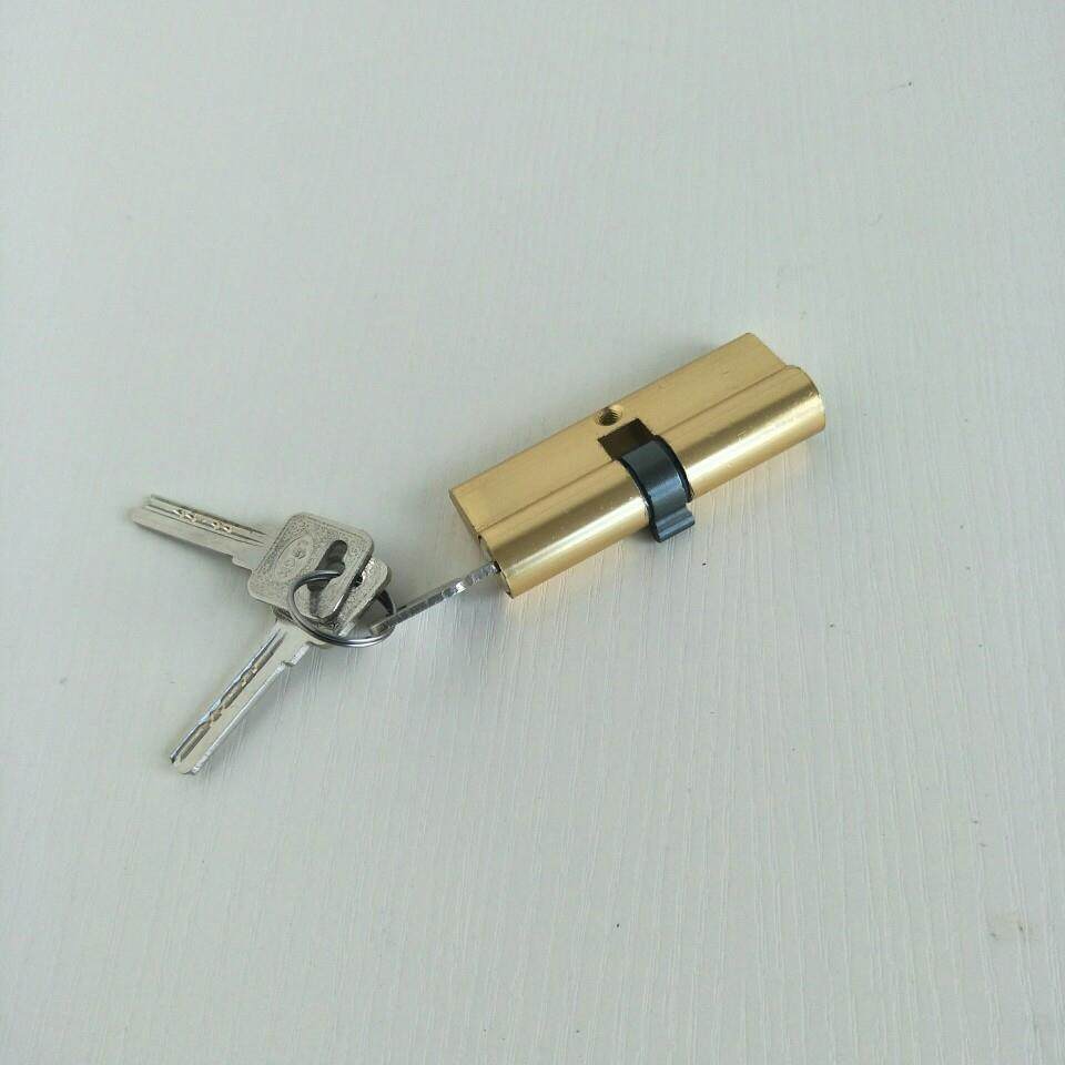 房间室内门锁锁芯锁具配件两头插钥匙实木门锁卧室锁头双开锁芯