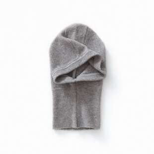 秋冬款加厚儿童山羊绒针织巴拉克拉法帽子围脖一体帽针织连体脖套