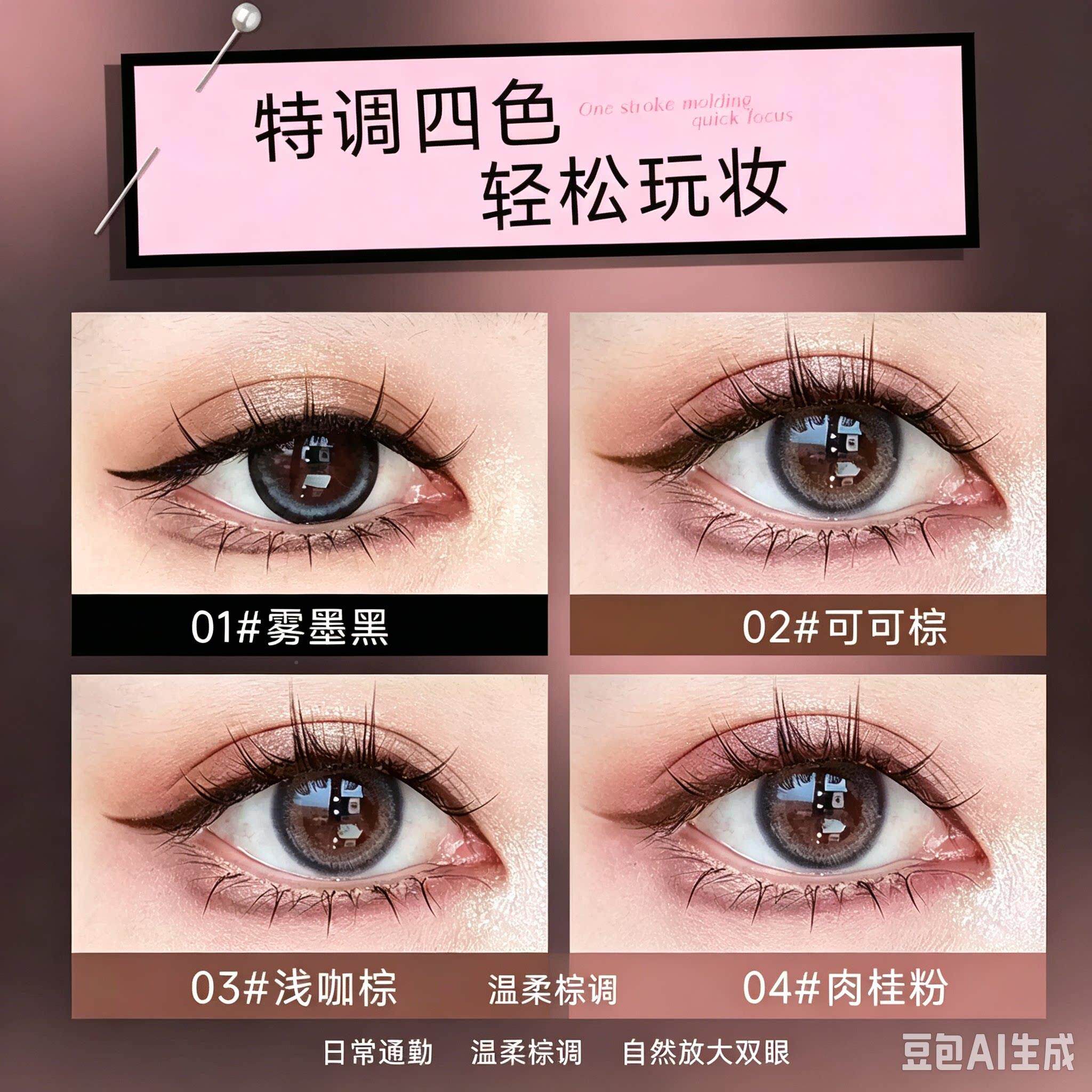新素描绘影眼下线胶笔防晕汗不染极细至笔顺滑新手品推IBQ荐ZY