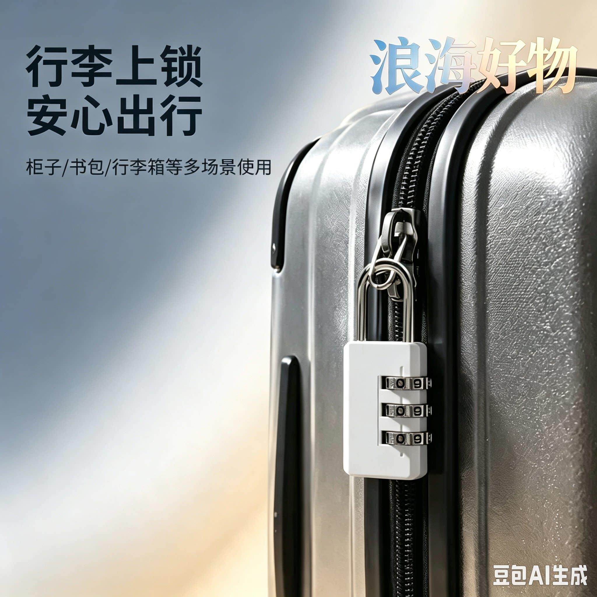 学生宿舍码挂锁柜子锁行58579李箱储房柜抽屉物家用防盗锁健身密
