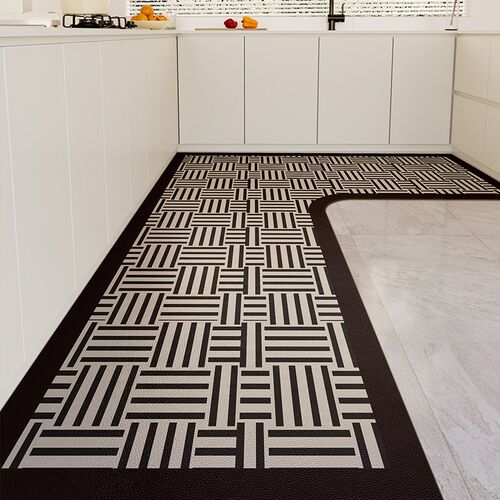 轻奢高端厨房门口专用地垫防滑防油pvc可擦免洗耐脏脚垫地毯垫子