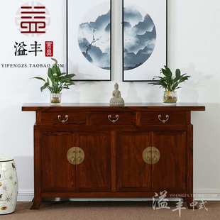 新中式实木入室玄关厅间鞋柜储物柜现代中式禅意简约餐边柜隔断柜