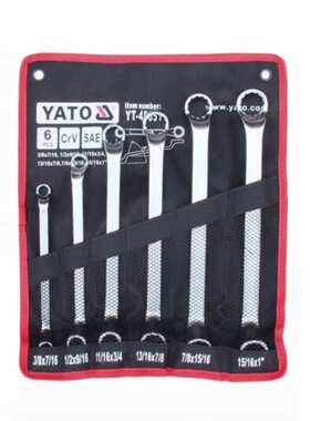 易尔拓（YATO）英制双头高颈梅花扳手6件套 YT-48651
