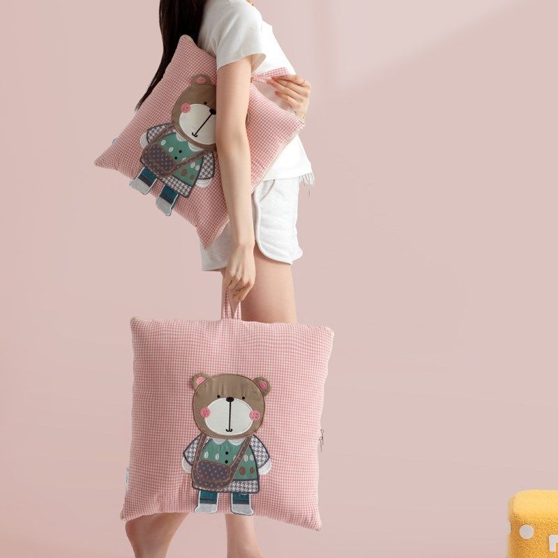 全棉抱枕被子两用午休靠枕办公室午睡枕头空调毯子二合一车载加厚,居家布艺,抱枕被,淘宝优惠券,粉丝福利购,淘宝优惠卷