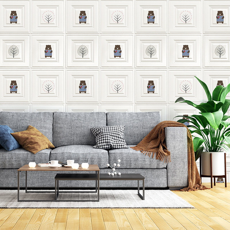 3d立体墙贴自粘墙纸泡沫卧室温馨防水防潮电视背景墙面装饰画贴纸,家居饰品,软装墙贴,淘宝优惠券,粉丝福利购,淘宝优惠卷