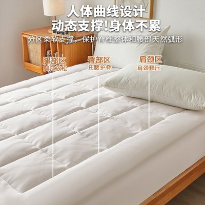 2024新款A类夹棉床笠褥子席梦思保护套床褥垫床垫保护套罩135x200