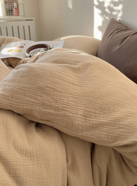 美拉德风被套单件水洗棉单独单人被罩200230非全棉纯棉四件套双