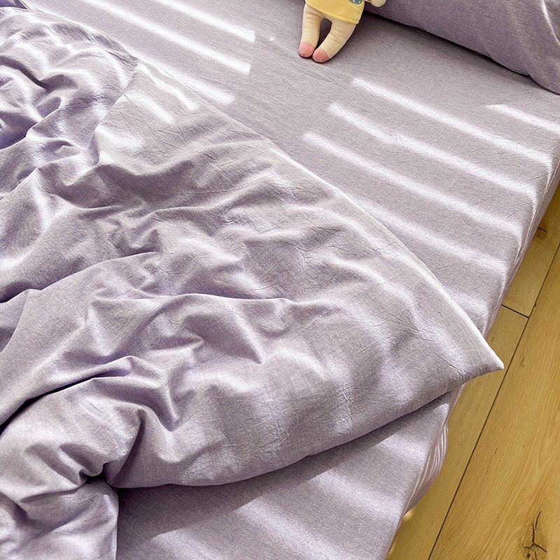 水洗棉香芋紫全棉床单单件被单学生单人宿舍可配三四件套,床上用品,床单,淘宝优惠券,粉丝福利购,淘宝优惠卷