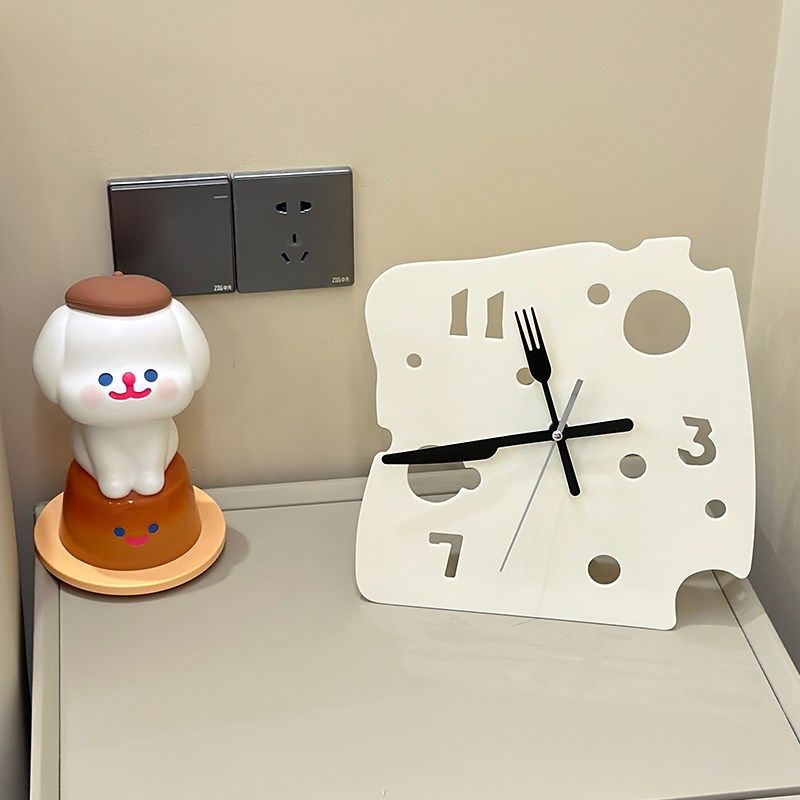客厅入户玄关桌面装饰摆件电视柜奶酪时钟酒柜家居饰品钟表摆放式,家居饰品,装饰摆件,淘宝优惠券,粉丝福利购,淘宝优惠卷