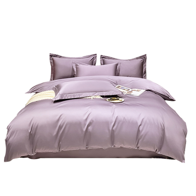 高级贡缎纯棉被套单件220240双人230x229cm纯色全棉被罩定制