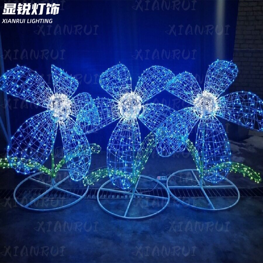 仿真铁艺LED鲜花造型灯婚礼