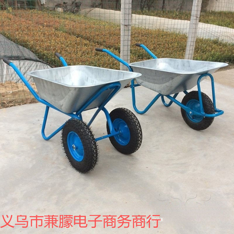 工地农用独轮翻斗手推车