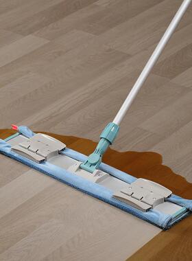 美丽雅亲一亲CFO宽式平板拖06型大号推地拖式把拖净干湿两用夹固