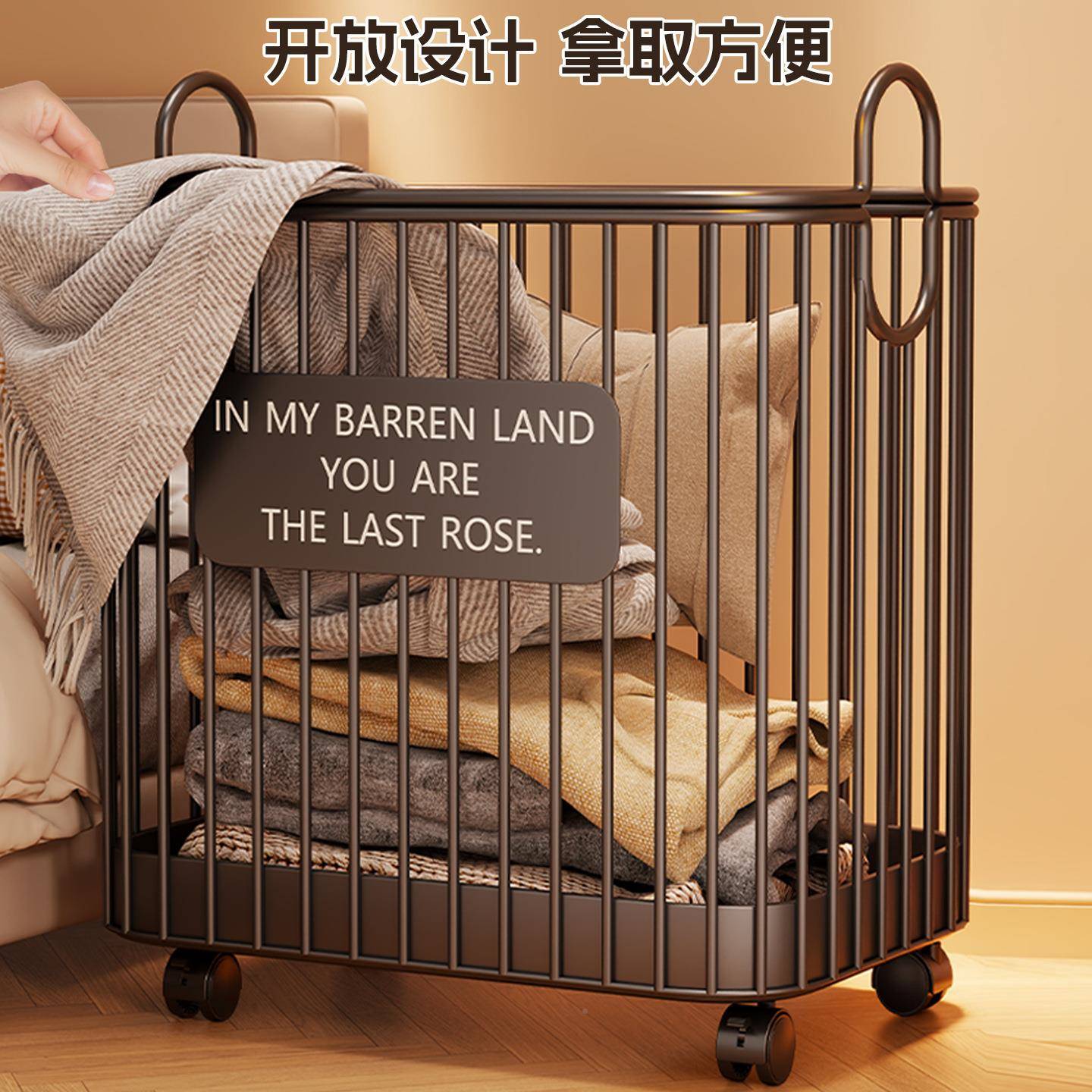 宿脏衣篓带轮卧室卫生间纳脏衣22710766服收筐子家用舍浴室特大号