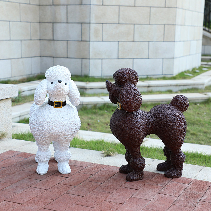 花园庭院仿真金毛犬玻璃钢雕塑