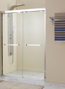 网红EHO简易304不锈钢淋浴门生间屏一字风隔出口卫玻断璃浴室门D9