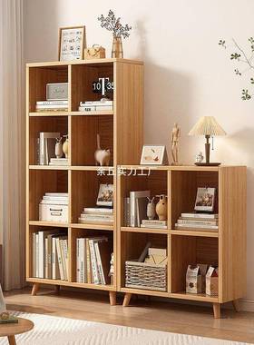 实木腿子柜书架置物落地书家用LJD柜阅读架简易客架厅储物格收纳