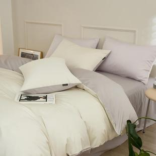 A类纯简PZ2607约100支棉长绒棉纯棉色四件套全被套单床笠床上床用