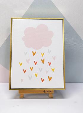 IWQ现代简约房女童儿品童卧室摆件艺软装饰样板房可爱花瓶花画展