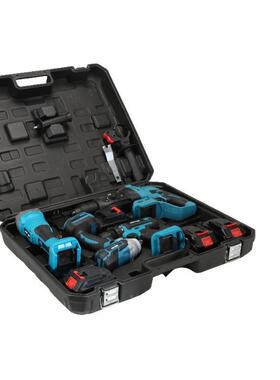 无套刷冲锂电动工具装电击钻锂角磨机电84608钻手四件套